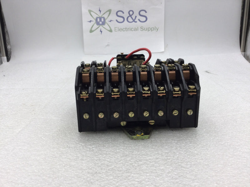 Square D 8903LX01200 Series B 30 Amp 277-600 VAC 12 Pole Lighting Contactor 120 VAC Coil