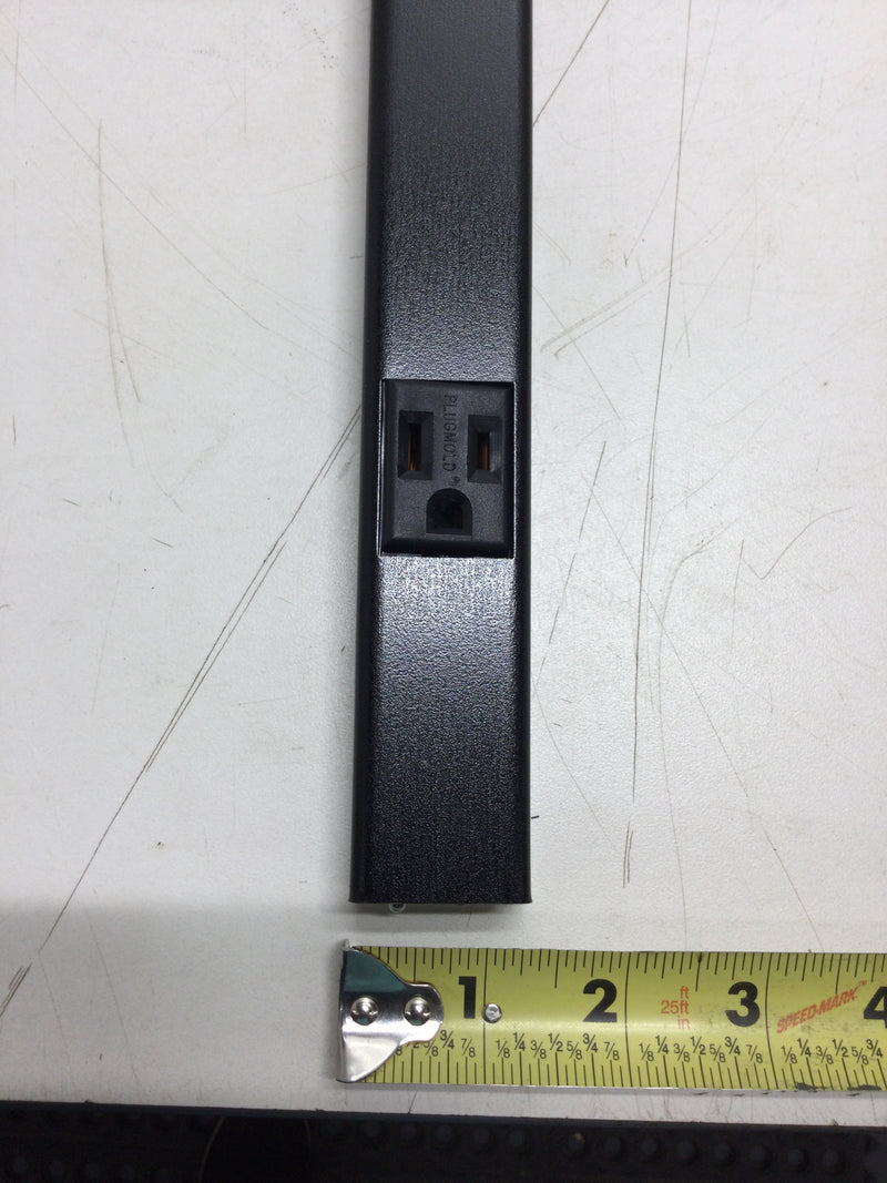 Legrand/Wiremold BK20GB306 Prewired 36" Raceway 15 Amp 6 Outlets in Black (Pack of 2)