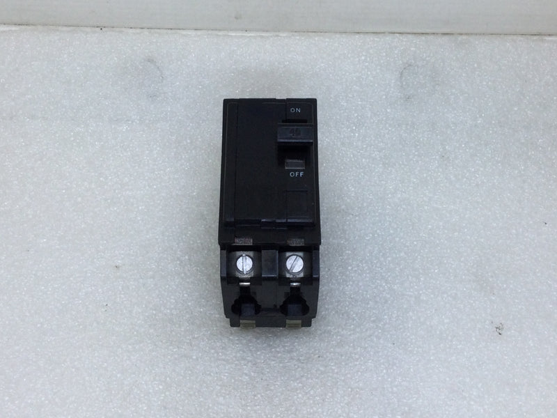 Square D QOB240 40 Amp 2 Pole 120/240v Bolt-On Circuit Breaker - Black Face