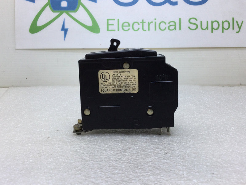 Square D QOB240 40 Amp 2 Pole 120/240v Bolt-On Circuit Breaker - Black Face