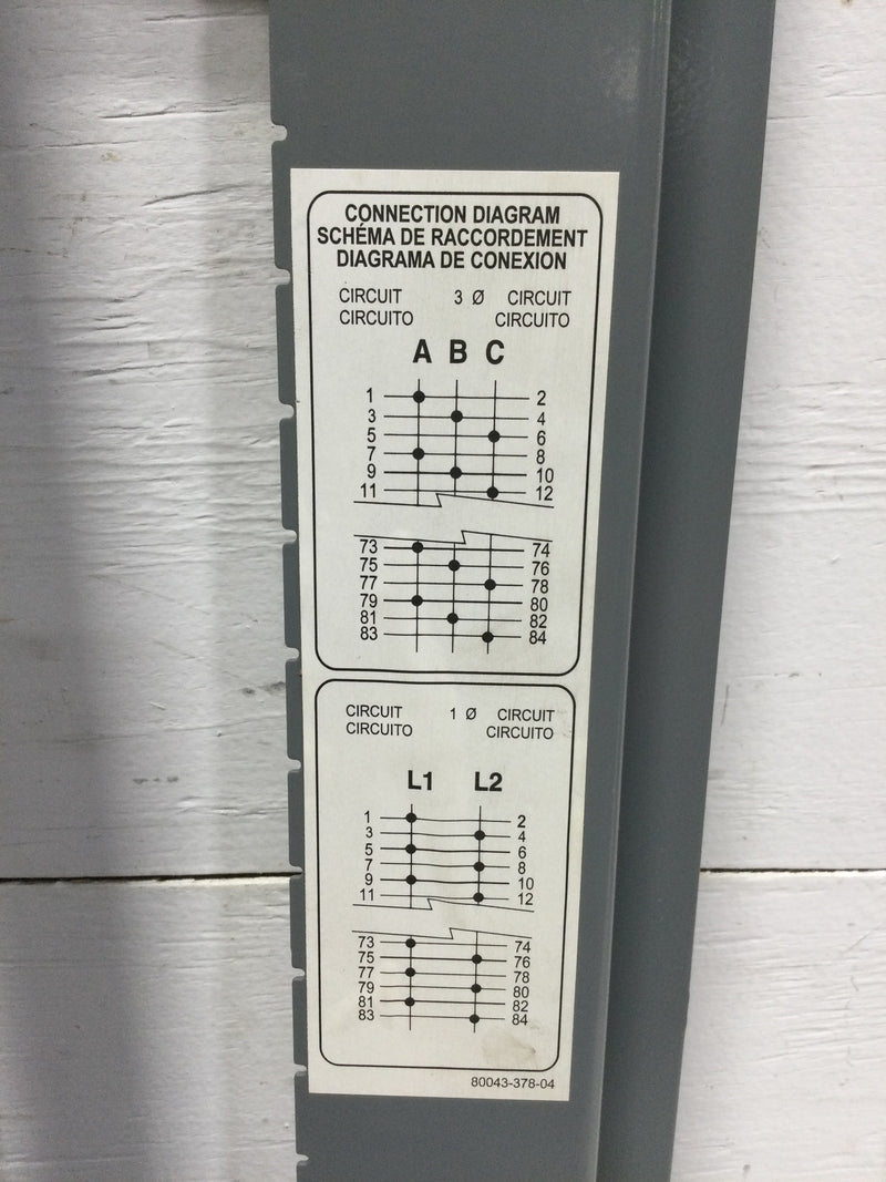 Square D Schneider Electric NQ Deadfront 29 7/8" x 12 3/8"