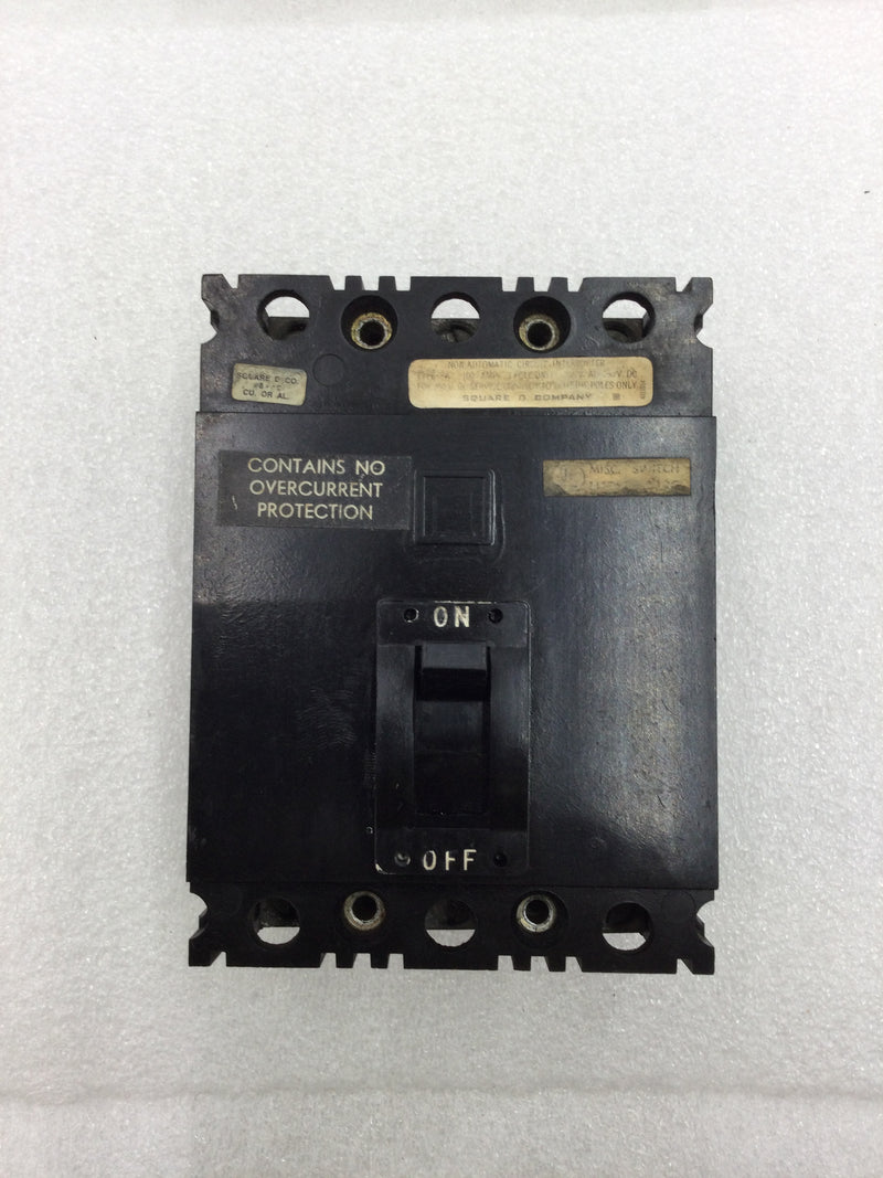 Square D FAL34000 100 Amp 3 Pole Circuit Breaker