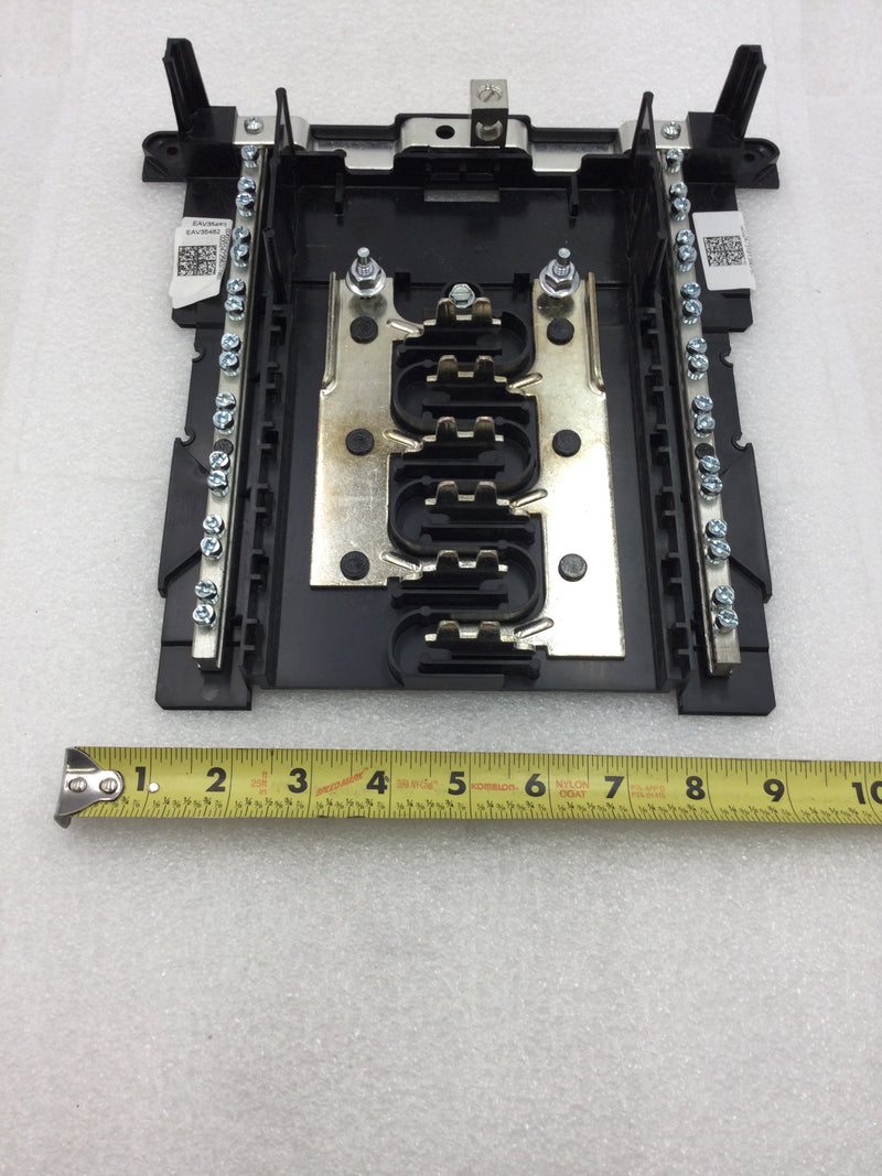 Square D HOM1224M100PC 100 Amp 6 Space/24 Circuit Indoor Main Breaker Load Center Guts Only 9" X 10"