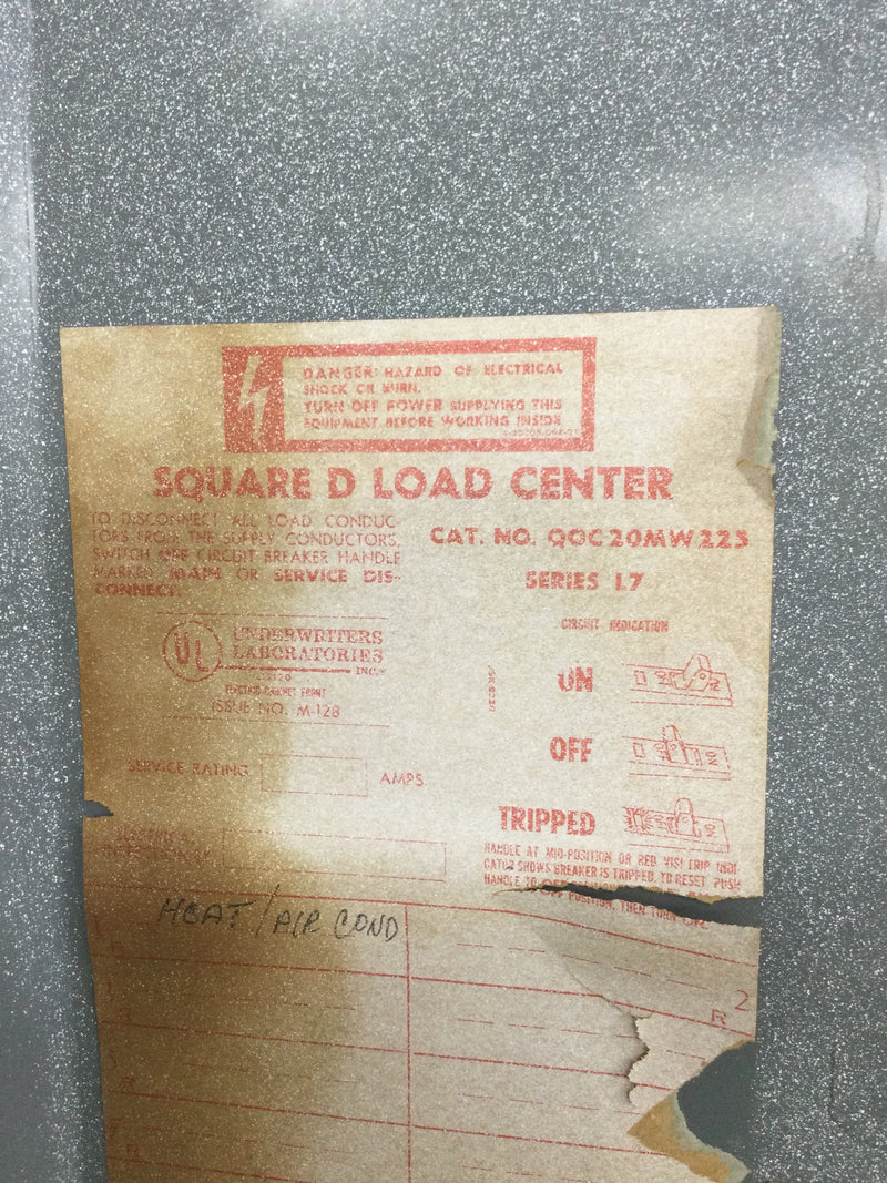 Square D QOC20MW223 Series L7 Load Center Cover 20 Space 27 1/2" x 15 1/2"