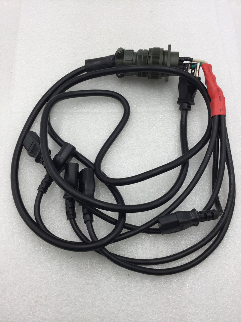 Advanced RF Technologies VW-1 120 VAC Distribution Cable with 5 Female Three Pin Adapters