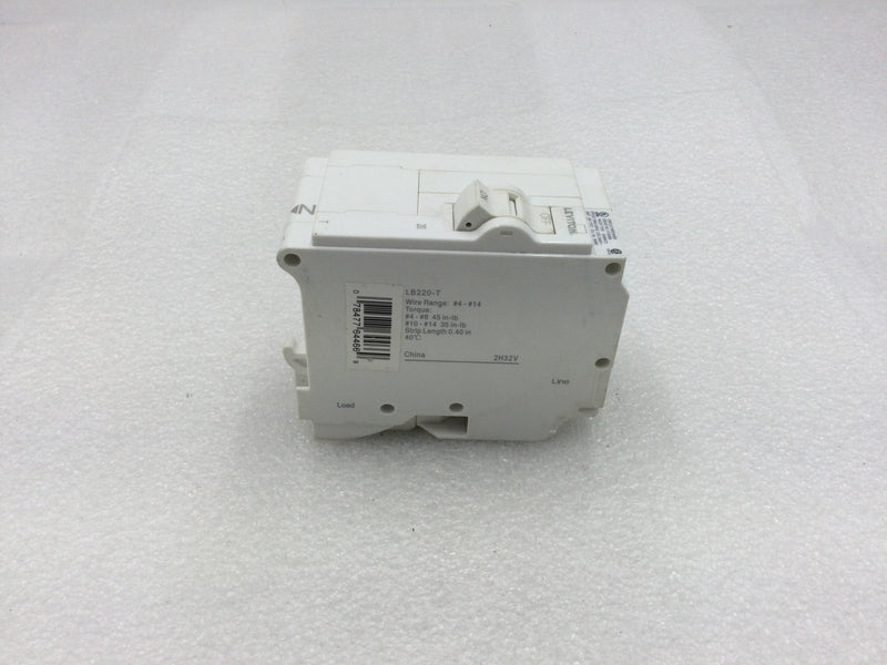 Leviton LB220-T 20 Amp 2 Pole 120/240v Circuit Breaker