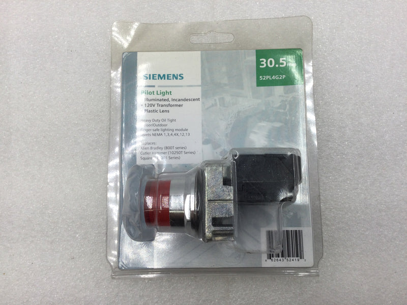 Siemens 52PL4G2P Plastic Lens Indoor/Out Door Pilot Light