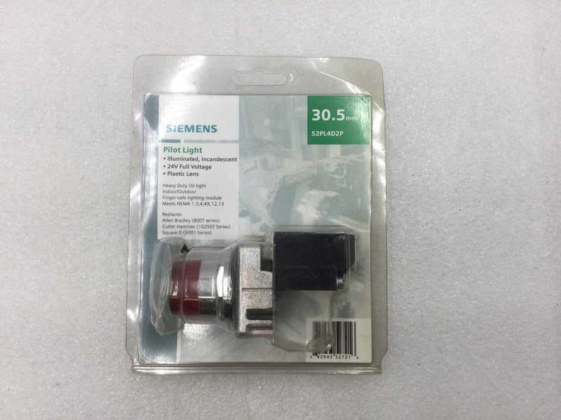 Siemens 52PL4D2P Plastic Lens Indoor/Out Door Pilot Light