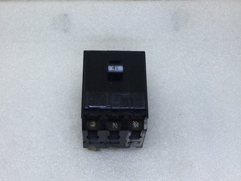 Square D QO340 40 Amp 3 Pole 240VAC HACR Type Circuit Breaker - Shaved Metal Foot