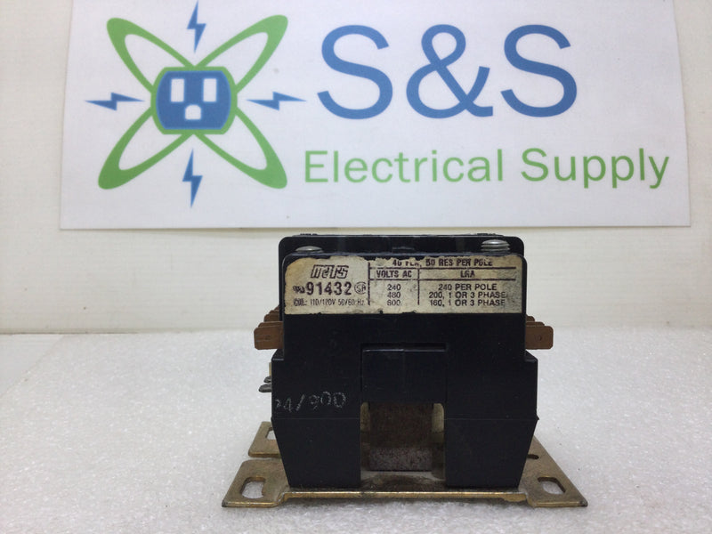 Mars 91432 40 Amp 240-600 VAC 3 Pole Definite Purpose Contactor with 120 VAC Coil