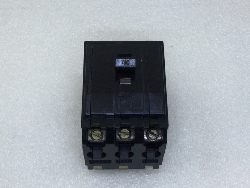 Square D QOB340 40 Amp 3 Pole 240v QOB Bolt-In Circuit Breaker - Black Face