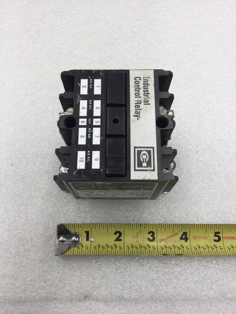 Cutler-Hammer 766A023G01/AR4A Industrial Control Relay 600 VAC 10 Amp with 120 VAC Coil