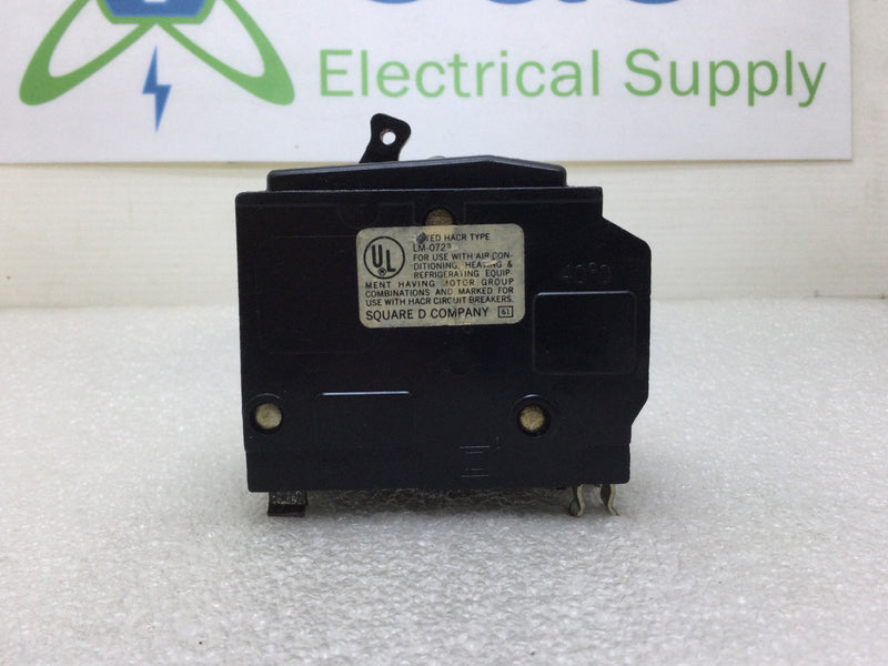 Square D QO340 40 Amp 3 Pole 240VAC HACR Type Circuit Breaker - Black Face