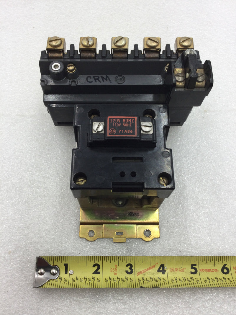 Allen-Bradley 702-BOD94 Series K Contactor 27 Amp 3 Pole 115-575 VAC 10 HP with 120 VAC Coil