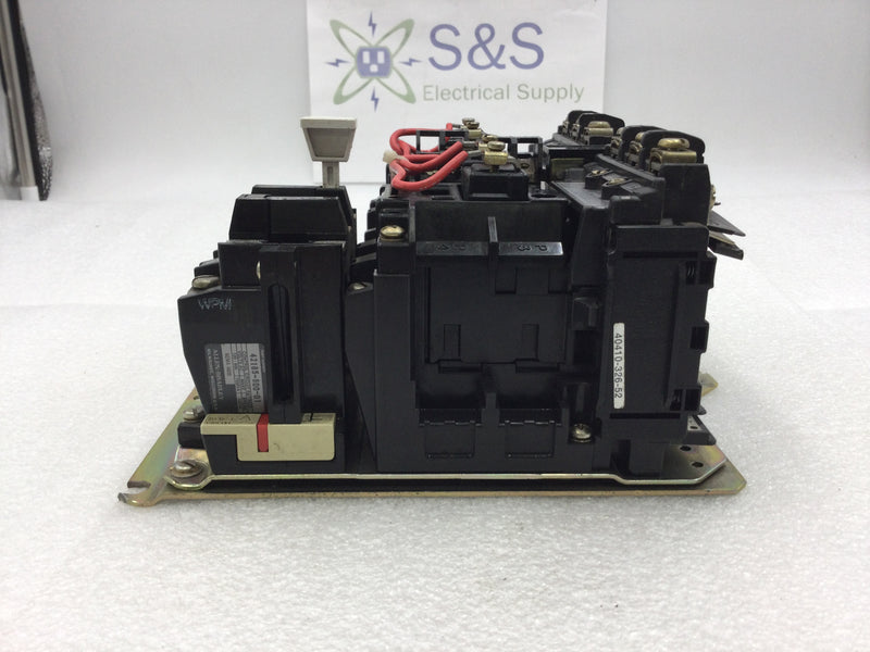 Allen-Bradley 505-AOD Reversing Motor Starter Nema Size 0 3 Phase 18 Amp 600 VAC with Overload Relay and 115-120 VAC Coil