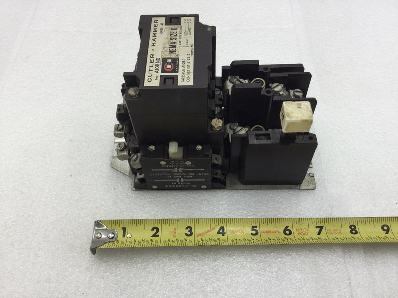 Cutler-Hammer A10BN0 Nema Size 0 18 Amp 3 Phase 115-575 VAC Motor Starter with Overload Relay and 120 VAC Coil