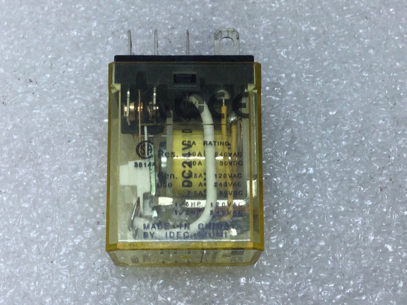 IDEC RH2B-UL Power Relay With Indicator DC24V DODT 8-Blade