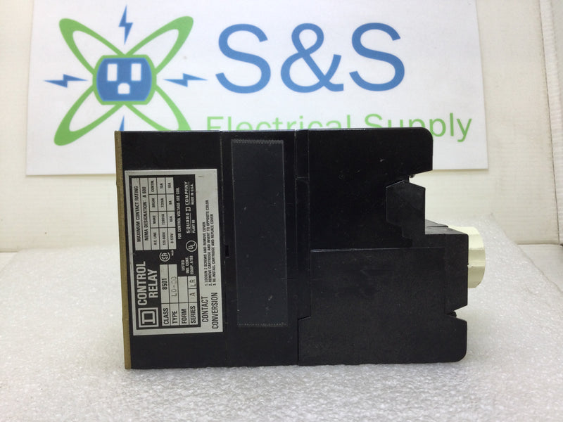 Square D 8501 L0-00 AC Operated Timer Control Relay with Adjustable Time Delay and 120 VAC Coil