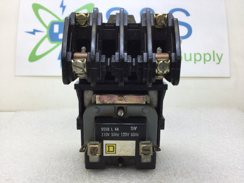 Square D 8903LO20 Series B Lighting Contactor 20 Amp 2 Pole 277-600 VAC with 120 VAC Coil