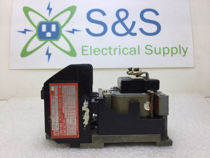 Square D 8903LO20 Series B Lighting Contactor 20 Amp 2 Pole 277-600 VAC with 120 VAC Coil