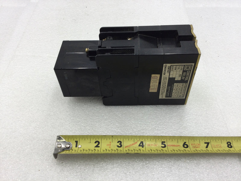 Square D 8501LO80AGE Control Relay Type L Series A-GE 8 Pole 120-600 VAC 60 Amp Max with 120 VAC Coil