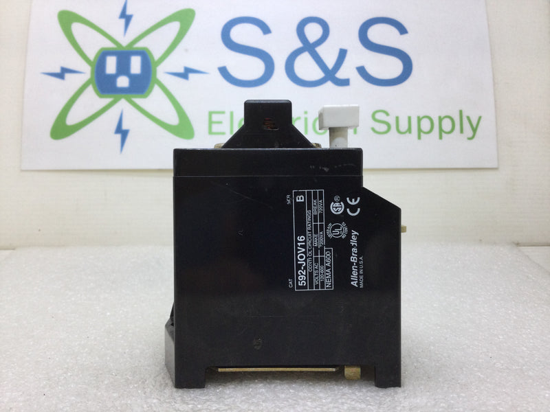 Allen-Bradley 592-JOV16 Series B Overload Relay 120-600 VAC Nema A600