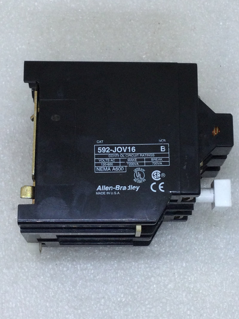 Allen-Bradley 592-JOV16 Series B Overload Relay 120-600 VAC Nema A600