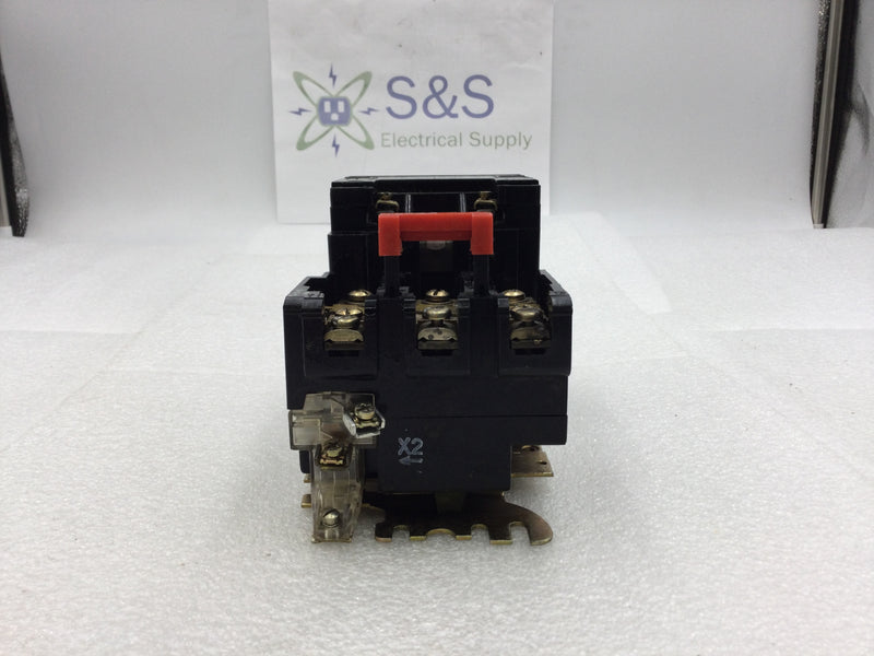 Square D 8536 SAO12 Nema Size 00 Starter 3 Phase 200-575 VAC 1 1/2-2 HP with 120 VAC Coil