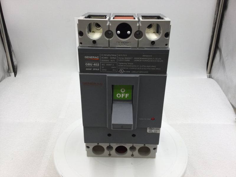 Generac GBU 402 300 Amp 2 Pole AC480V UI690V Circuit Breaker