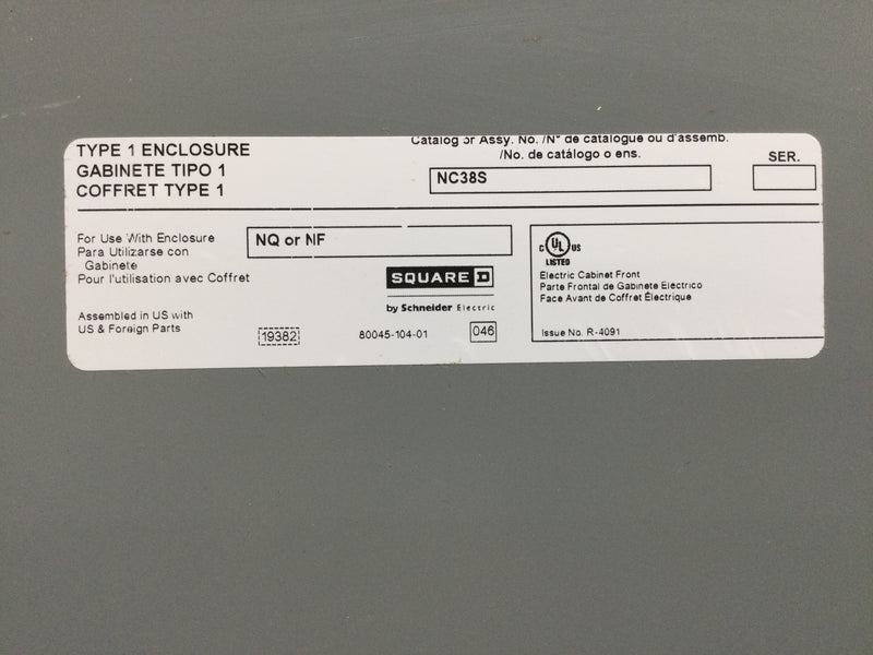 Square D NQ29421670571190001 125 amp, 208/120V, 3 PH, 4 Wire 16 Space Main Breaker Panel