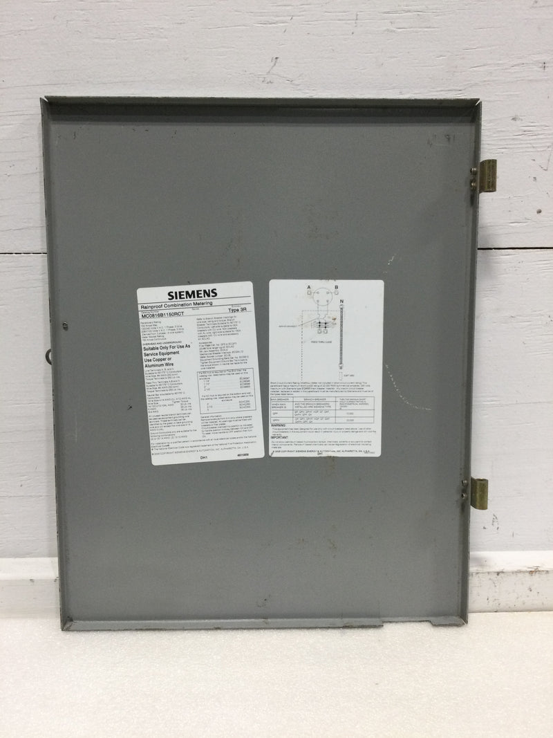 Siemens MC0816B1150RCT Rainproof Combination Metering Door Only 150 Amp 120/240V 18 1/8" x 14 3/8"