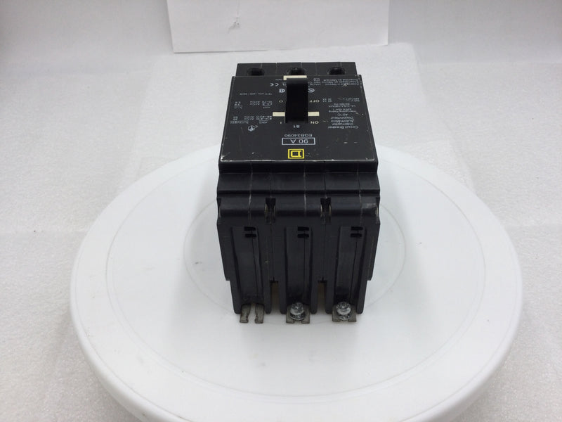 Square D EGB34090 90 Amp 3 Pole 480 Volt 65ka  Circuit Breaker