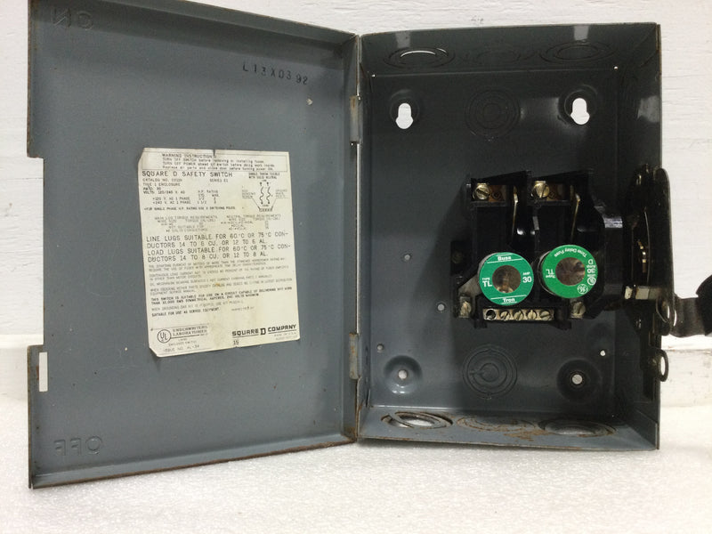 Square D D211N General Duty Safety Switch 30 AMP