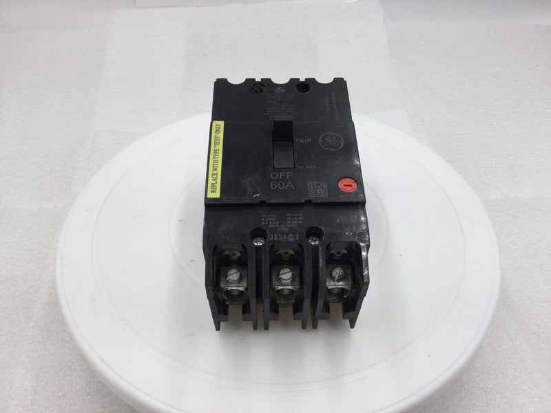 GE General Electric TEYF360 60 Amp 3 Pole 480/277v Circuit Breaker