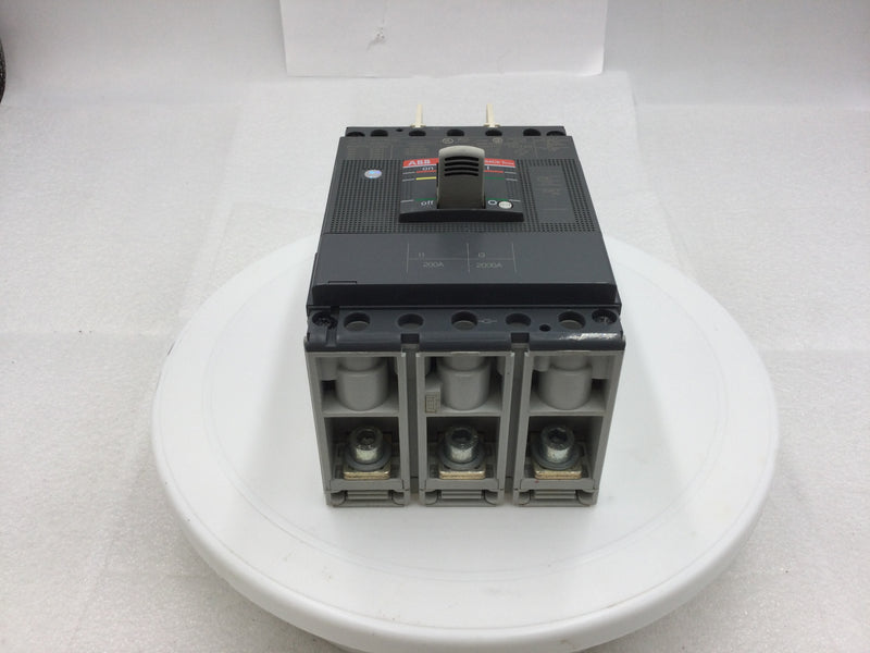 ABB XT4NU3200AFJ000XXX 200 Amp 3 Pole 480v Circuit Breaker