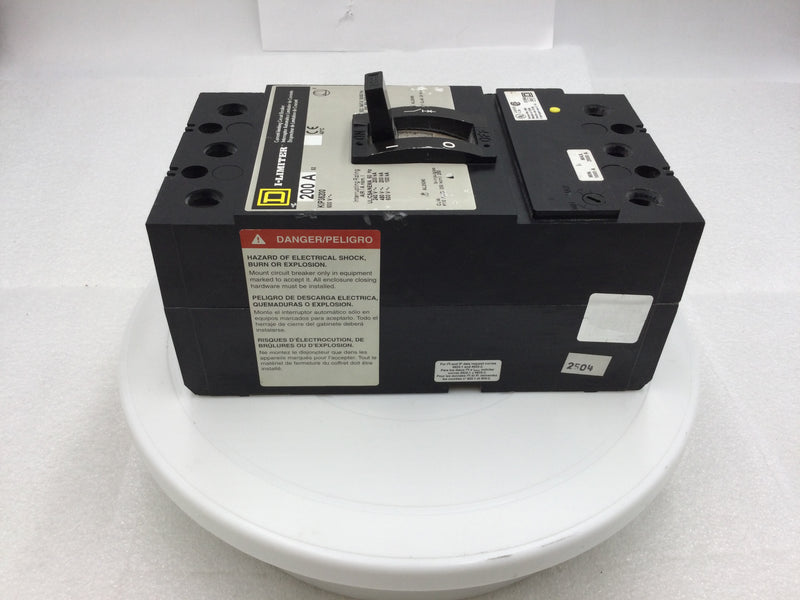 Square D KIP36200 200 Amp 3 Pole I-Limiter Circuit Breaker