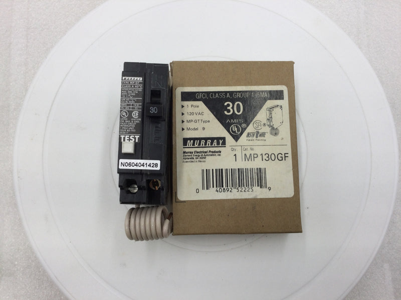 Murray MP130GF 30 Amp 1 Pole 120v Ground Fault Circuit Breaker