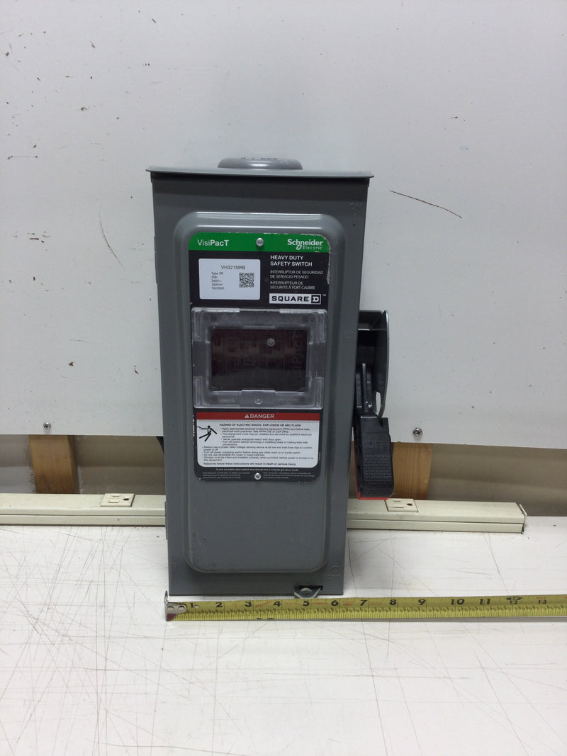 Square D VH321NRB 30 Amp Heavy Duty VisiPac Fusible Safety Switch 3 Phase 240 VAC in Nema 3R Enclosure