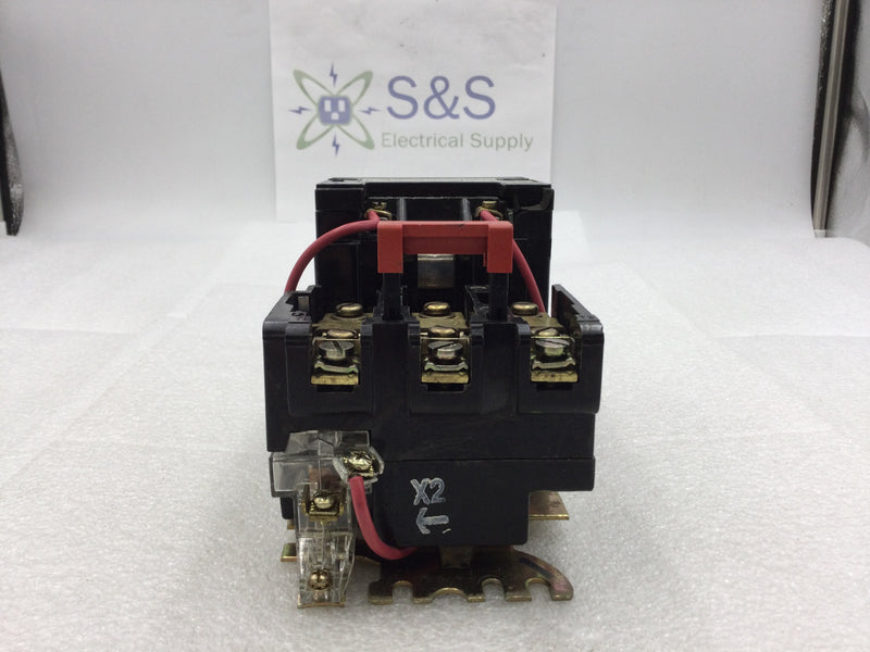 Square D 8536SBO2S Series A Nema Size 0 Motor Starter 3 Pole 200-575 VAC 3-5 HP with 24 VAC Coil