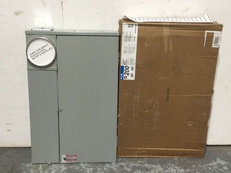 Eaton MBE4040B200BTS 200 Amp 120/240V 1 Phase 3 Wire 40 Space Meter Main Combo 34" x 22"