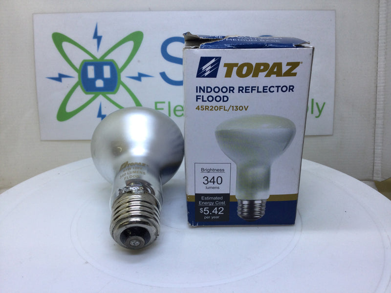 Topaz 45R20FL 45 Watts 130V Indoor Reflector Flood Lamp