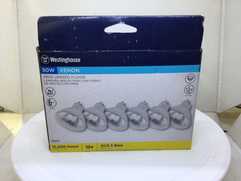 Westinghouse 06231 MR16 50 Watt 12V Lensed Flood Bulb