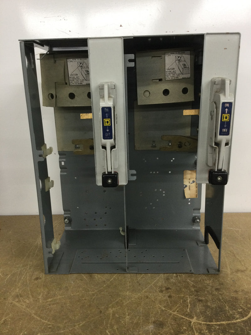 Square D Y47 Breaker Bucket Box 480 Volt 3 Phase Class 8998 Type EC402 Series B 15" X 17"