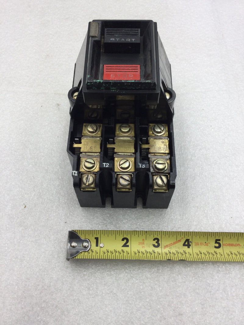 Square D 2510MCG3 Three Phase Manual Motor Starter (Start/Stop) 200-575 VAC 7.5-10 HP Nema Size M-1