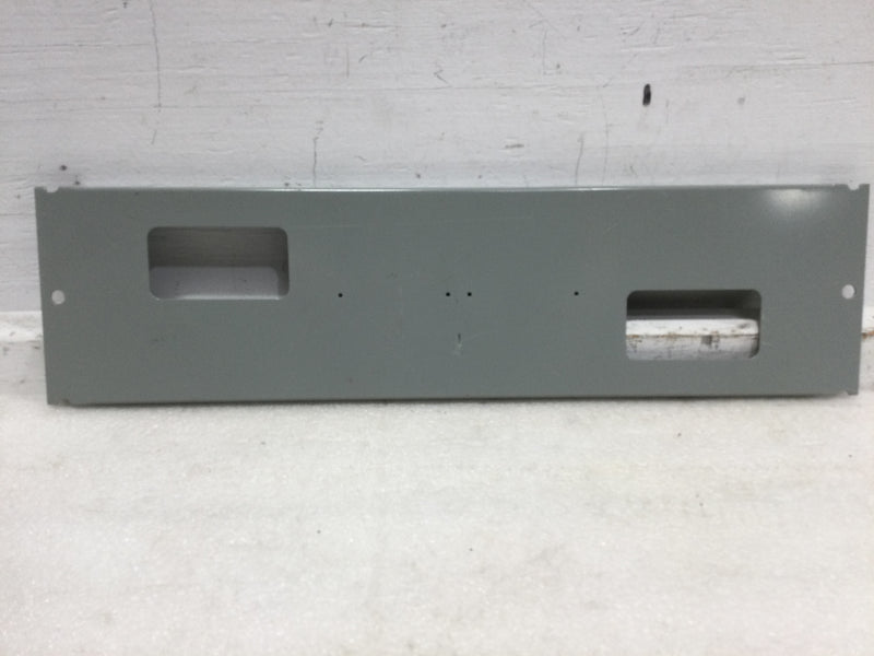 Siemens Filler Plate with 2 offset 3 1/8" x 1 5/8" cutouts - 19" x 5"