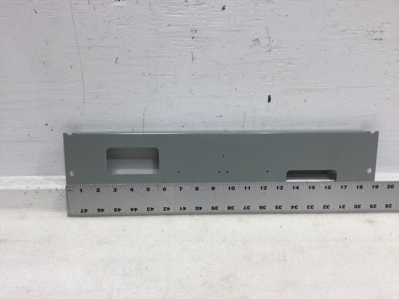 Siemens Filler Plate with 2 offset 3 1/8" x 1 5/8" cutouts - 19" x 5"