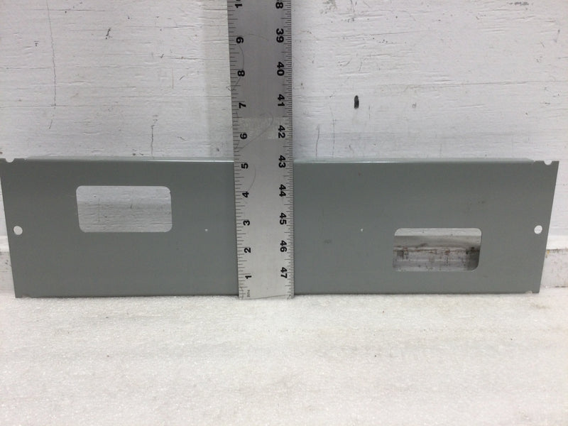 Siemens Filler Plate with 2 offset 3 1/8" x 1 5/8" cutouts - 19" x 5"