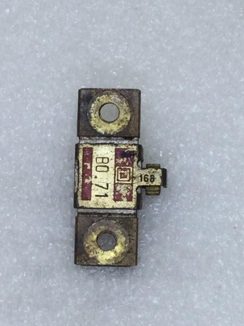 Square D B 0.71 Overload Relay Thermal Unit Heater Element