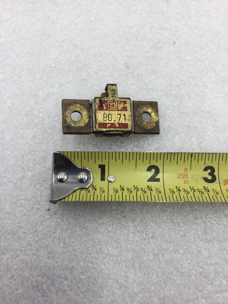 Square D B 0.71 Overload Relay Thermal Unit Heater Element