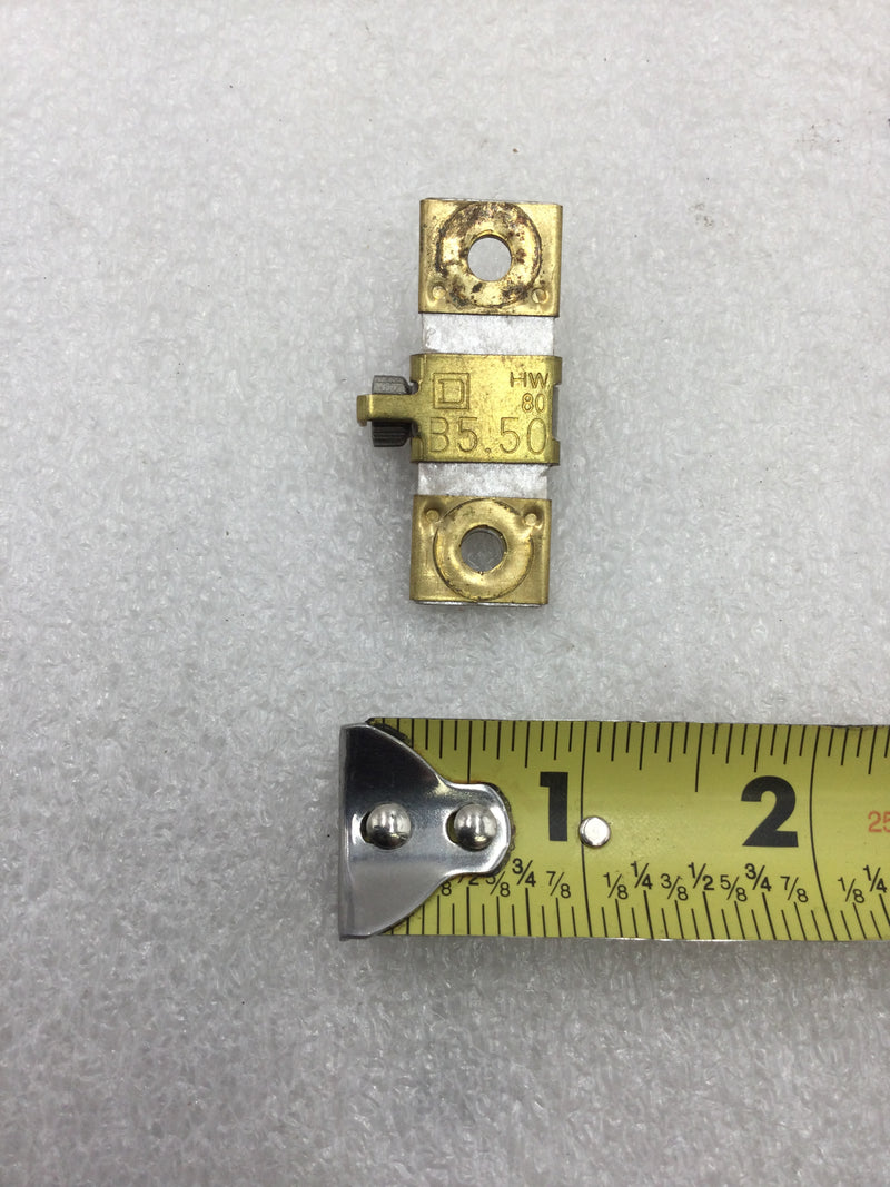 Square D B 5.50 Overload Relay Thermal Unit Heater Element